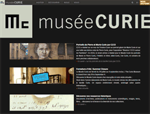 Tablet Screenshot of musee.curie.fr